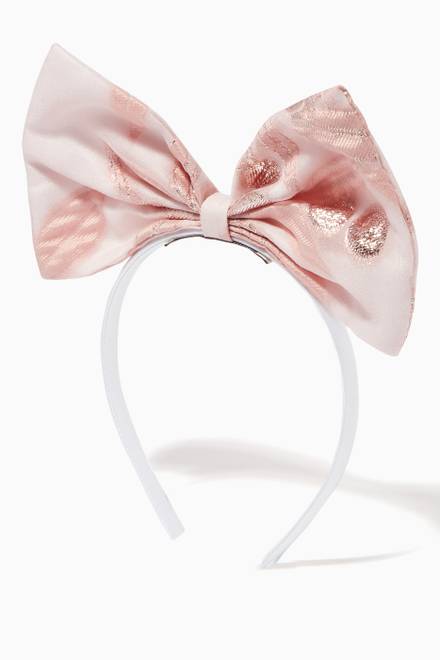 hover state of Bow Headband in Jacquard    