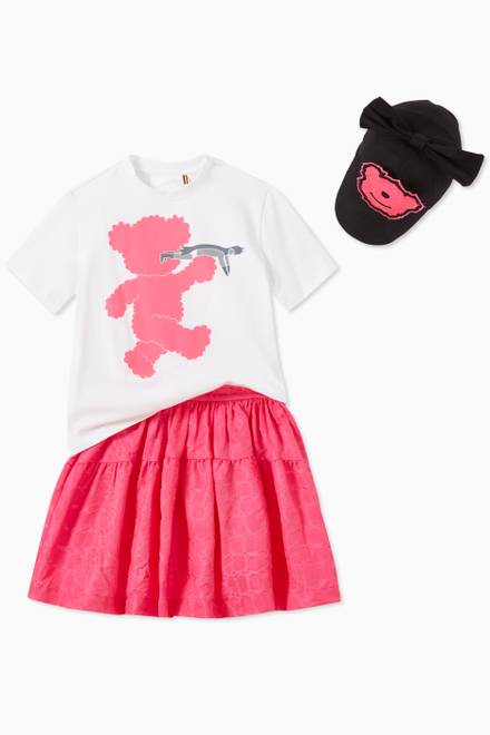 hover state of T-shirt with Walking Teddy Print in Cotton Jersey      