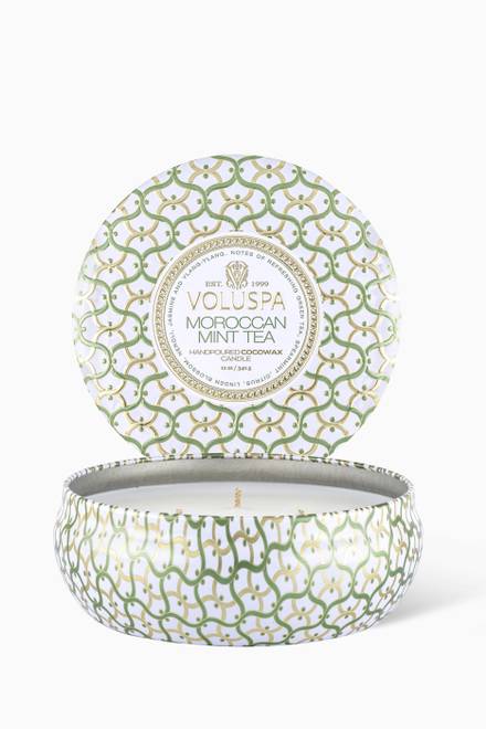 hover state of Moroccan Mint 3-Wick Tin Candle, 340g  