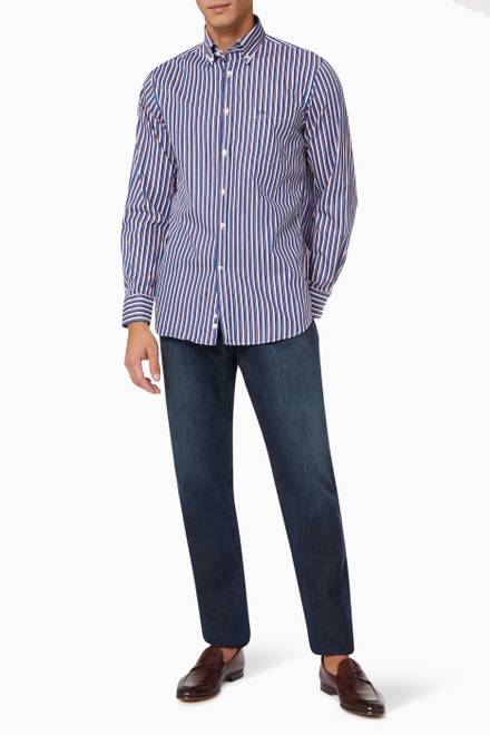 hover state of Striped Shirt in Cotton Poplin   