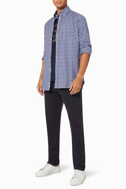 hover state of Checked Shirt in Cotton Poplin   