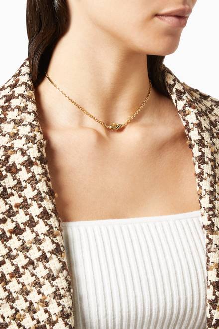 hover state of Lennox Choker in 14kt Gold Vermeil