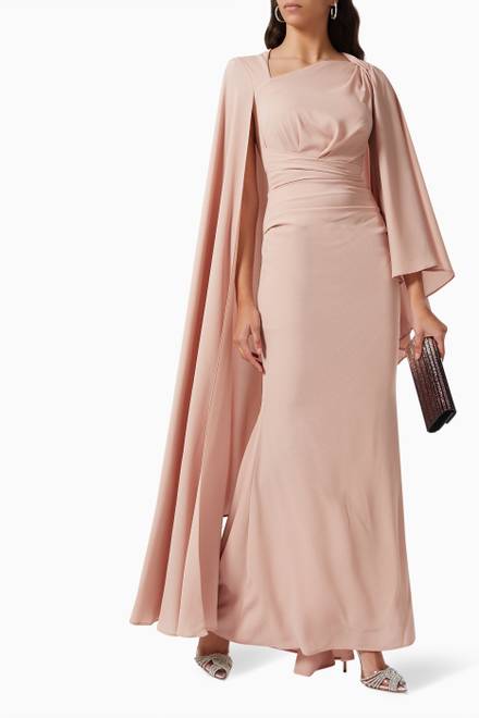 hover state of Foulard1 Gown in Stretch Crespina   