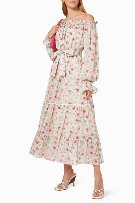 hover state of Floral Tiered Dress