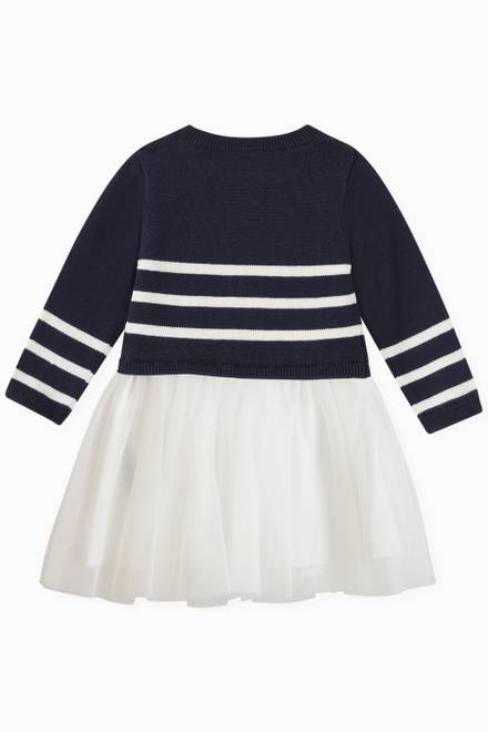 hover state of Dress in Cotton-wool Knit & Tule 