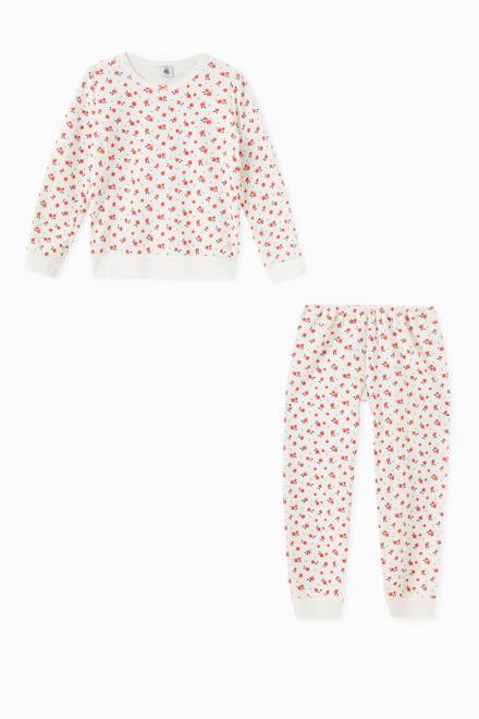 hover state of Pyjama in Floral Print Velour 