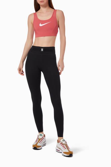 hover state of Dri-FIT One Luxe Buckle Mid-Rise Leggings in Recycled Polyester   