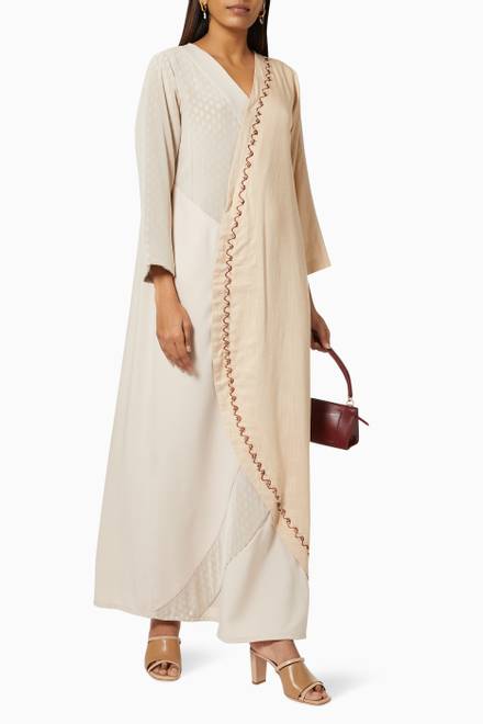 hover state of Embroidered Kaftan in Cotton  