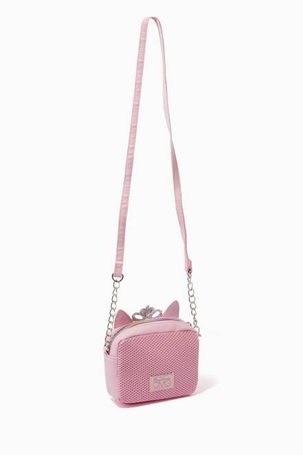 hover state of Miss Bella Flower Crown Heart Print Crossbody   