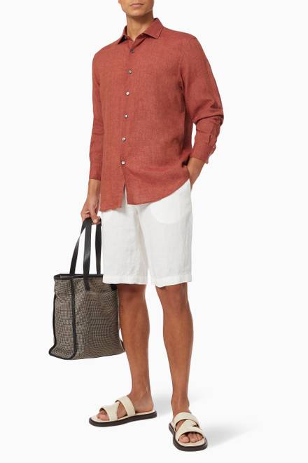 hover state of Long Sleeve Shirt in Linen   