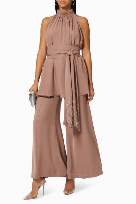 hover state of Wide Leg Pants in Crepe 
