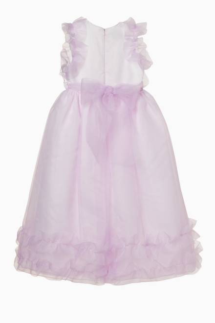 hover state of Ruffle Tulle-Trimmed Dress     