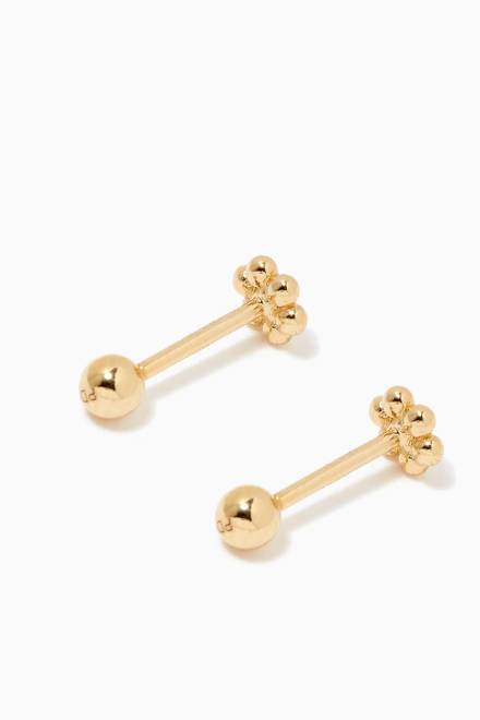 hover state of Marguerite Stud Earrings in 18kt Gold Plated Sterling Silver 
