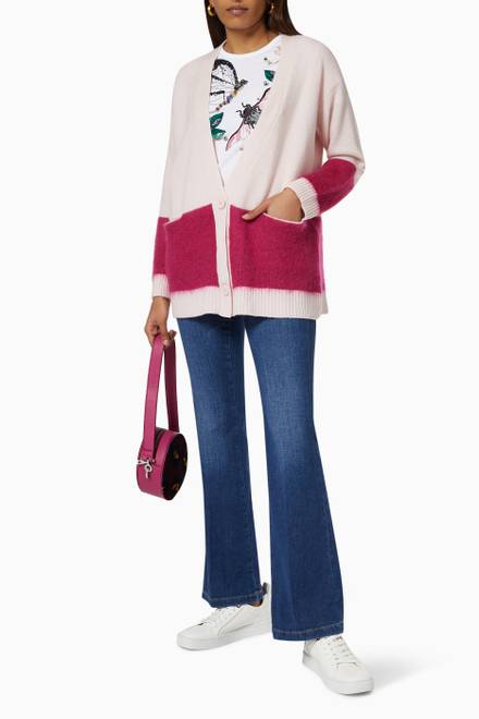 hover state of Sbarcare Colour-block Cardigan in Wool 