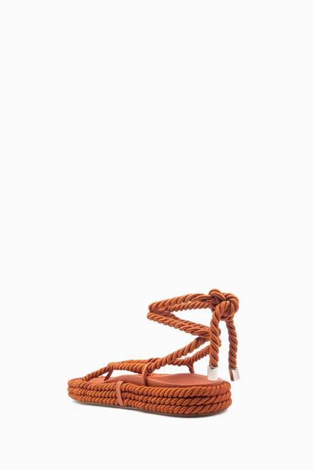 hover state of Tether Rope Sandals in Satin  