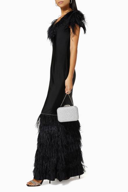 hover state of Crystal & Feather Fringe Dress   