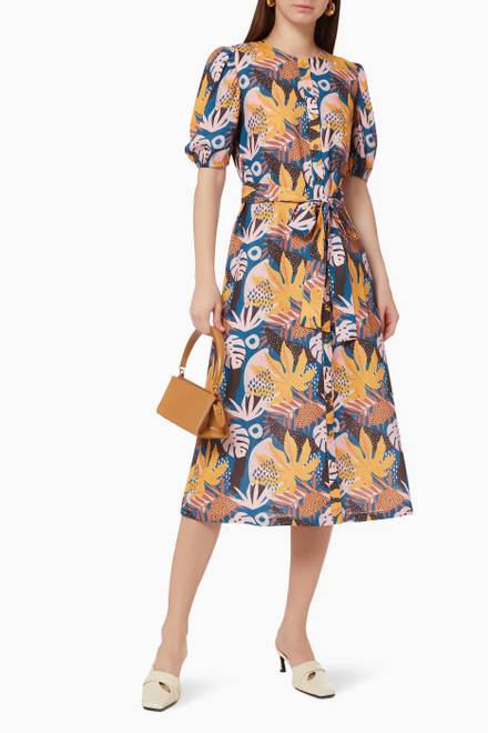 hover state of Anja Floral Belted Dress  
