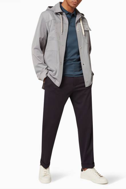hover state of Straight Leg Trousers in Stretch Twill    