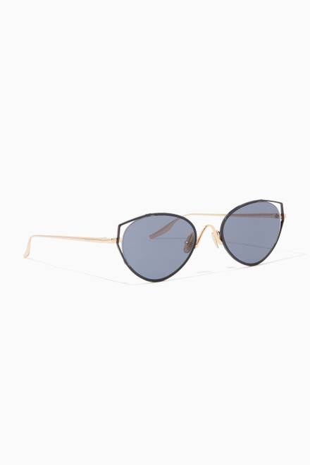 hover state of Mystere Cat Eye Sunglasses in Metal 