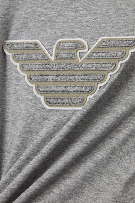 hover state of Large Eagle Patch T-shirt in Cotton 