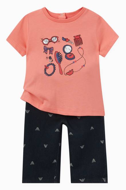 hover state of Assorted Accessories Print T-shirt in Cotton 