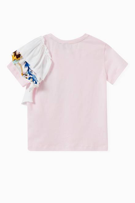 hover state of Ranuncoli Frill T-shirt in Cotton  