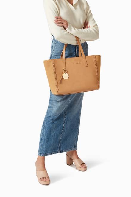 hover state of Tilda Tote in Smooth & Suede Cowhide      