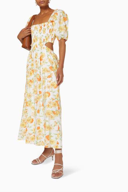 hover state of Loucetta Midi Dress in Cotton Voile 