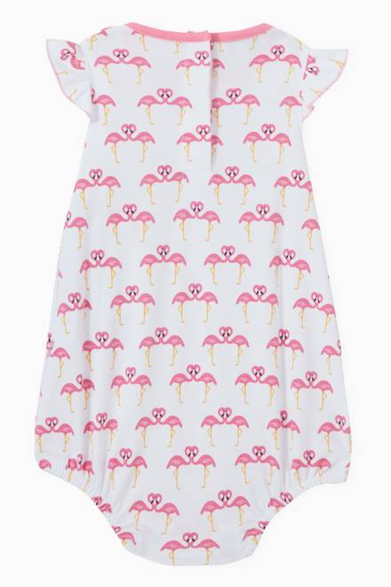 hover state of Pinky Print Flutter Bubble Dress