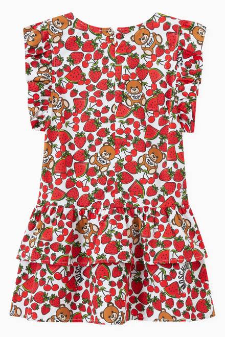 hover state of All-over Teddy & Fruit Dress in Cotton