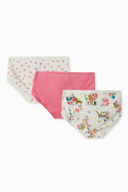 hover state of Floral Briefs in Cotton, Set of 3 