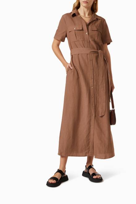 hover state of The Downtime Dress in Linen   