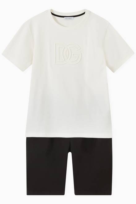 hover state of DG Interlock Logo T-shirt in Cotton 