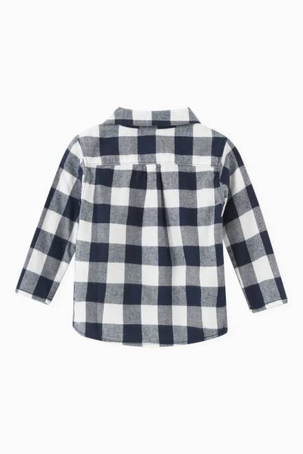 hover state of Long Sleeve Checked Shirt in Cotton  