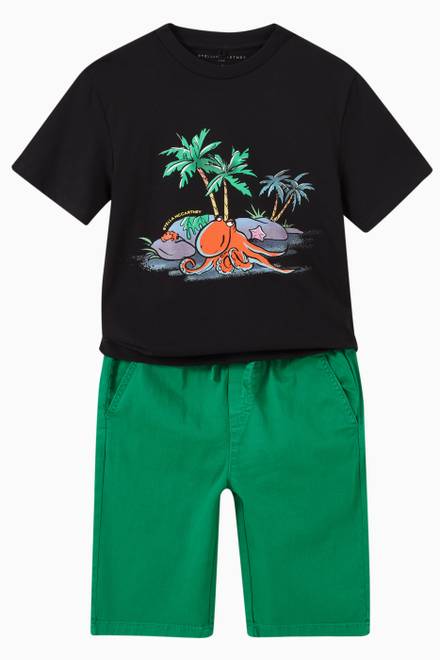 hover state of Beach Print T-Shirt in Cotton