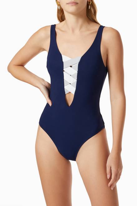 hover state of St Martin Bandage One Piece Swimsuit 