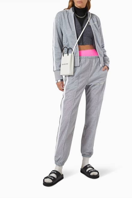 hover state of Glitter Jogger Track Pants in Jersey 