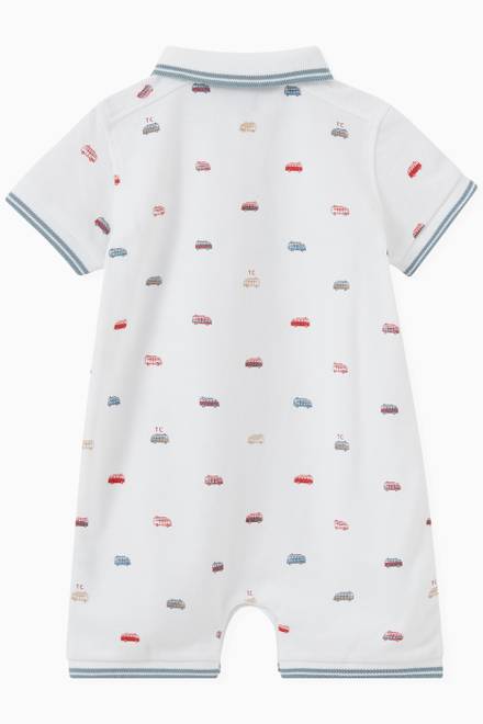 hover state of Cars Polo Romper in Cotton Piqué  