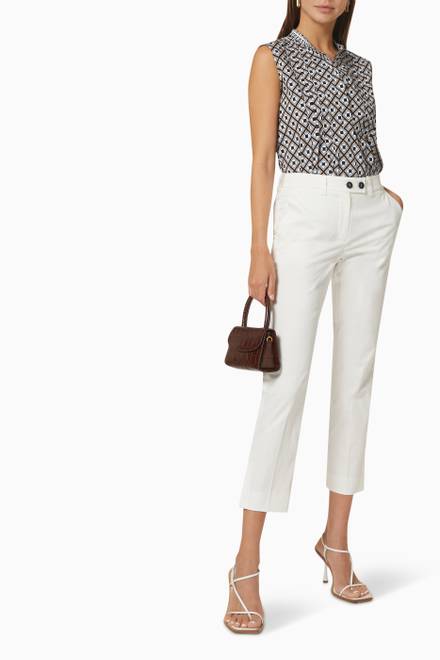 hover state of Opunzia Cigarette Pants in Stretch Sateen