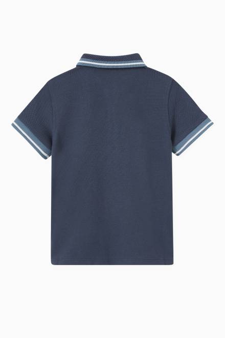 hover state of TC Crest Polo Shirt in Cotton Piqué 