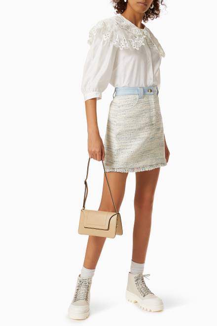 hover state of Bertille Mini Skirt in Tweed   
