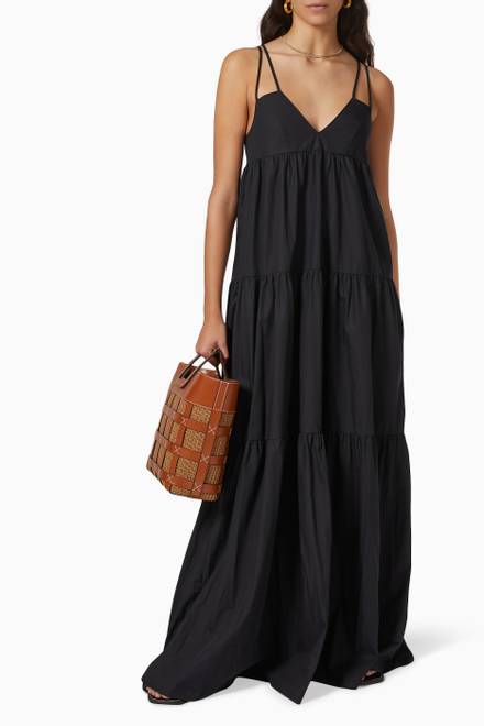 hover state of Cross Strap Maxi Dress in Cotton  