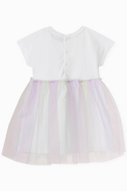 hover state of Logo Rainbow Tulle Dress in Cotton 