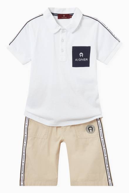 hover state of Logo Tape Shorts in Cotton 