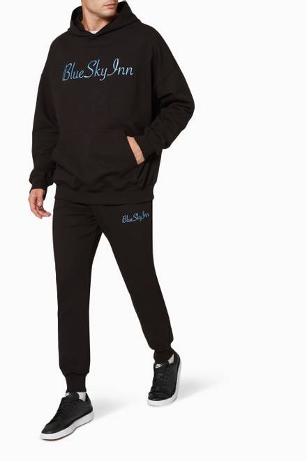 hover state of Logo Embroidered Sweatpants in Cotton
