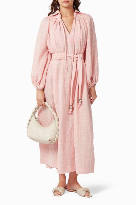 hover state of Poet Maxi Dress in Linen-blend Gauze   