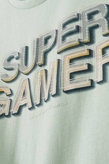 hover state of Super Gamer T-shirt in Organic Cotton Jersey