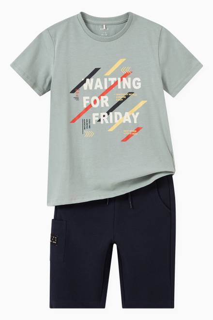 hover state of Waiting For Friday T-shirt in Cotton Jersey 