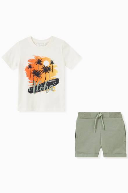 hover state of Jerl T-shirt & Shorts Set in Cotton  