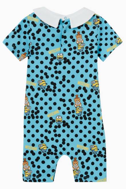 hover state of Minions© & Teddy Bear Print Romper in Cotton